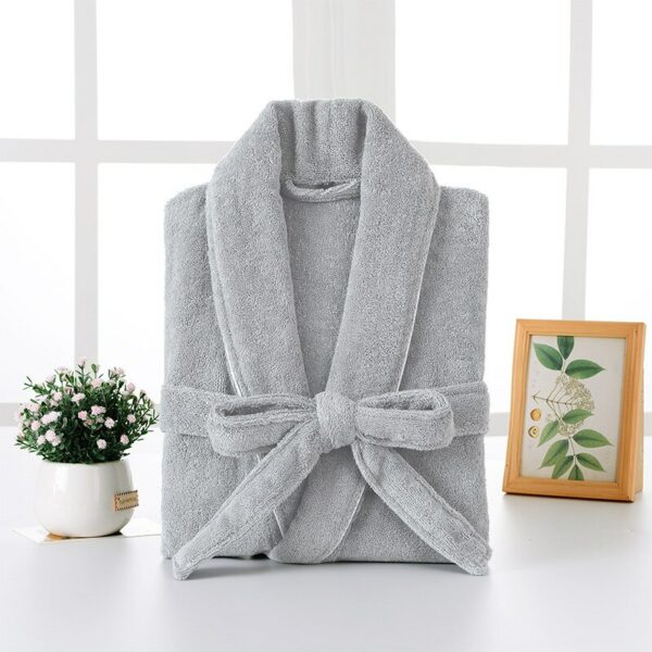 Peignoir en éponge 100% coton Robe de bain en ponge 100 coton longue et paisse absorbant Kimono pour hommes l ger