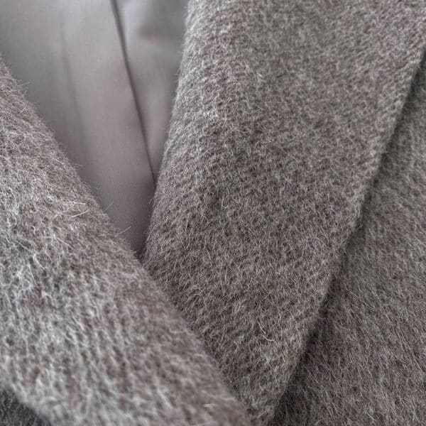 Manteau peignoir en laine et poils de lapin pour femmes mppl