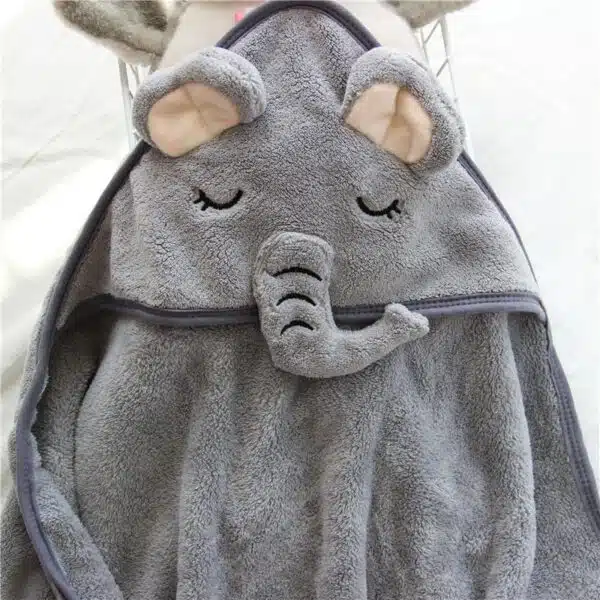 Peignoir à capuche éléphant pour bébé 10254 7lkigc