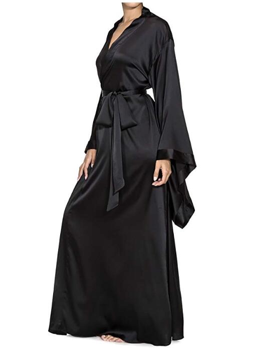 Robe en satin pour femme à manches longues 24195 m8jv5p