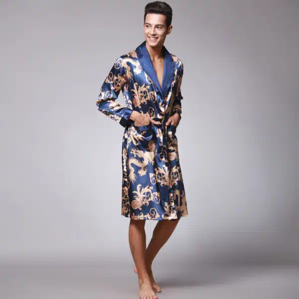 Peignoir Kimono en Satin pour homme 24386