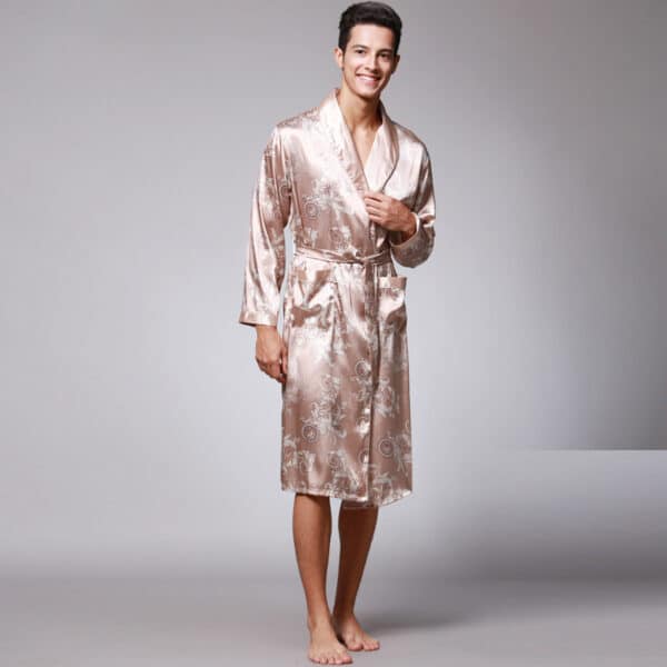 Peignoir Kimono en Satin pour homme 24397 mihtsw