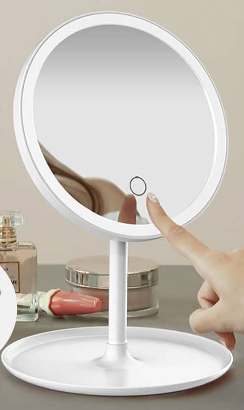 Miroir de maquillage rotatif à LED 28464 4umh99 e1649682555536