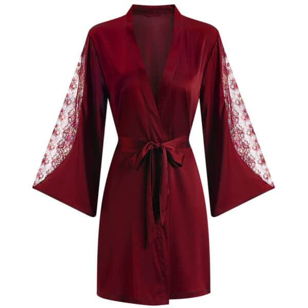Peignoir kimono en dentelle pour femme 28759 dv55fv