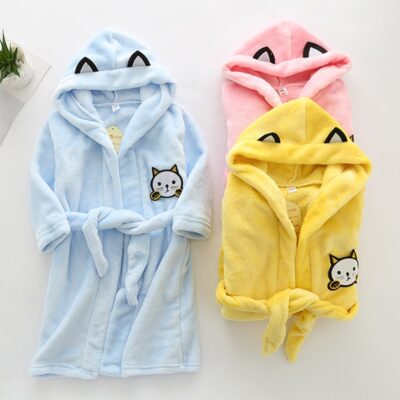 Peignoir de chat pour enfants