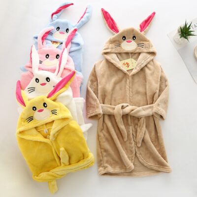 Peignoir de lapin pour enfants