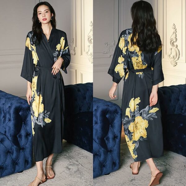 Kimono long à imprimé floral 30154 9ga6vq
