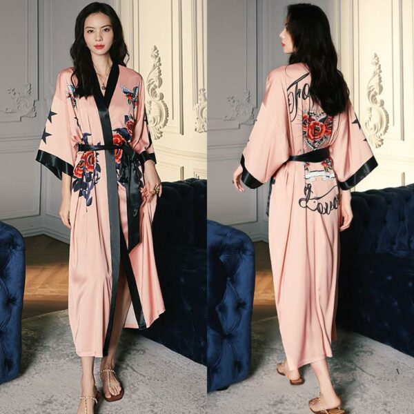 Kimono long à imprimé floral 30154 t9dvsa