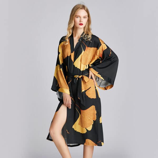 Peignoir kimono imprimé floral surdimensionné pour femme 31257 ejbpza