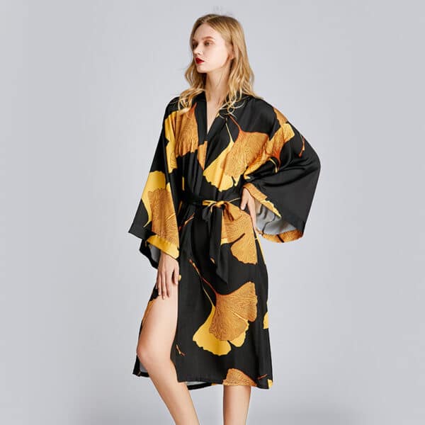 Peignoir kimono imprimé floral surdimensionné pour femme 31257