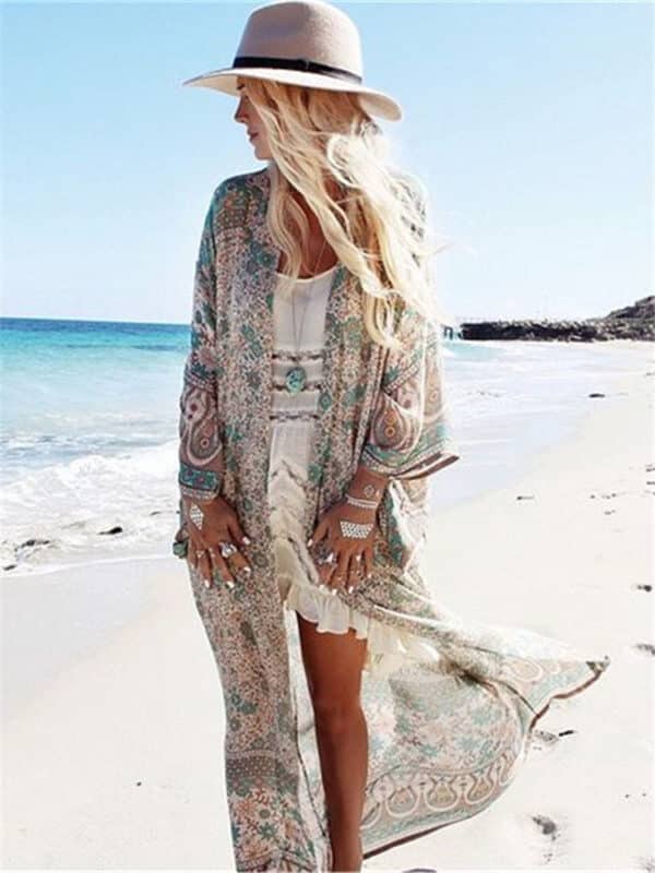 Peignoir kimono léger de plage pour femme 31302
