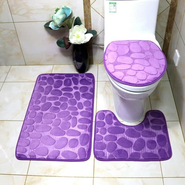 Kit de tapis de bain épais et en relief anti-dérapant 32067 t5anuh