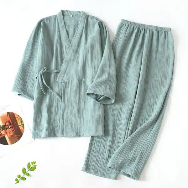 Pyjama Kimono japonais en coton pour femmes 33165 eyfvcz