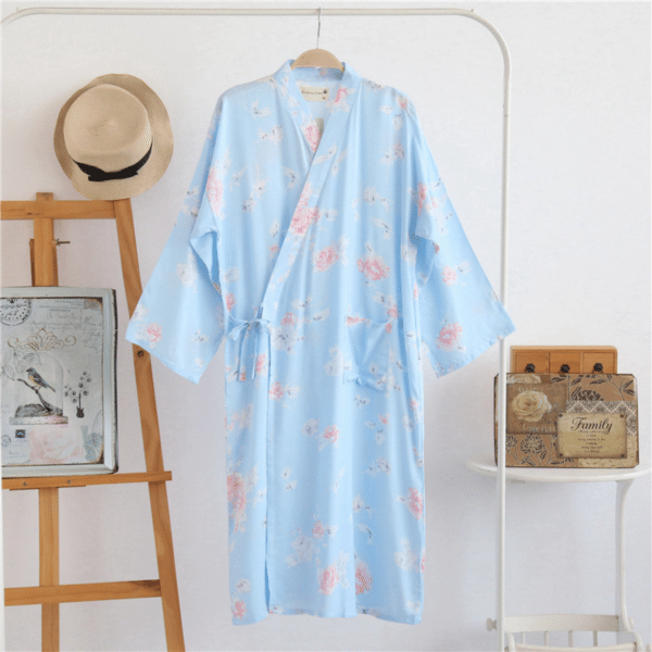 Peignoir kimono en coton prosesbleus