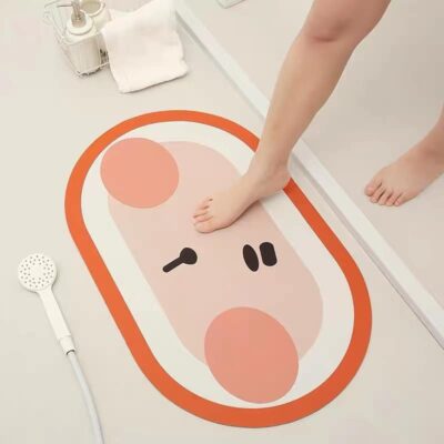 Tapis de bain smiley hyper absorbant