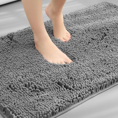 Tapis de bain antidérapant en Chenille