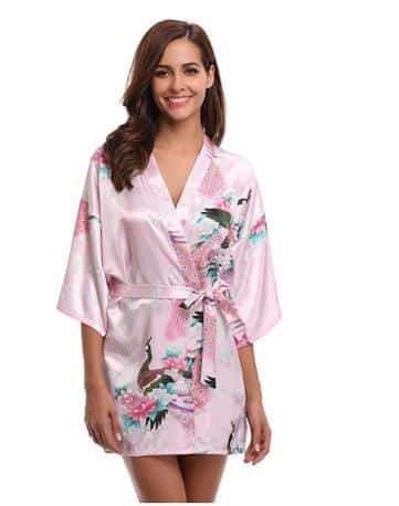 Peignoir kimono traditionnel court Robe de mari e en soie aussi pour demoiselles d honneur motif floral kimono peignoir