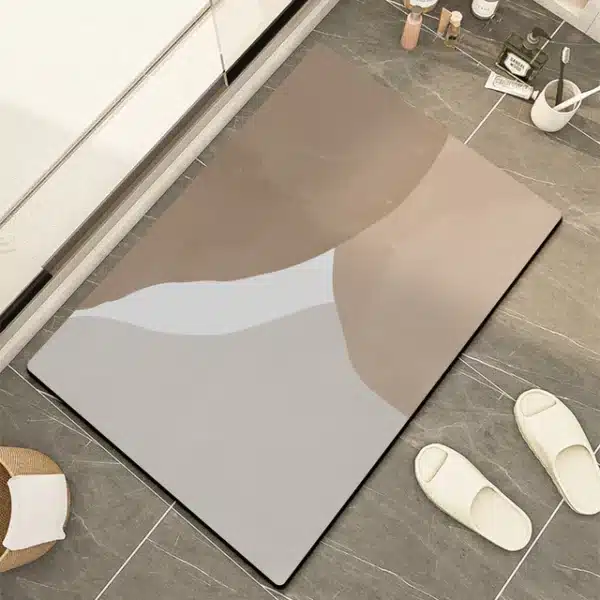 Tapis de bain effet graphique moderne Tapis de salle de bain Super absorbant 50x80CM tapis de sol s chage rapide facile