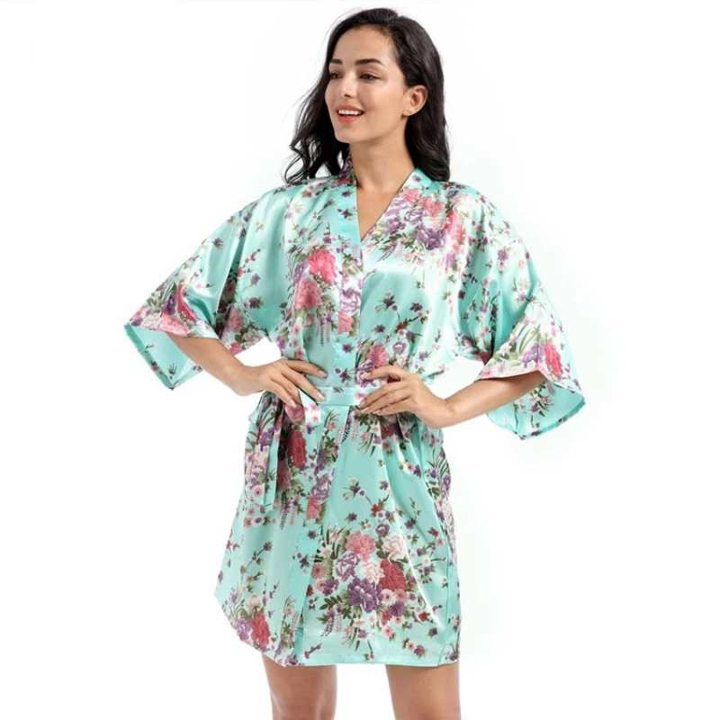 Peignoir robe kimono ?� fleurs pour femme �?� Maison du Peignoir